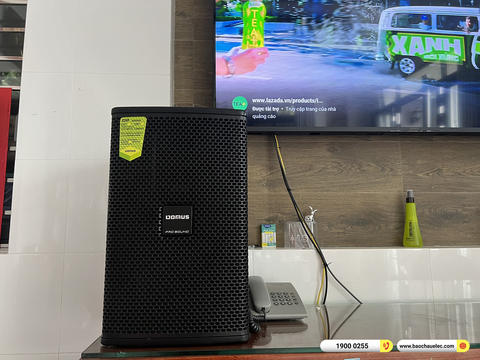 Lắp đặt d&agrave;n karaoke Domus hơn 25tr cho anh Cường tại Bến Tre