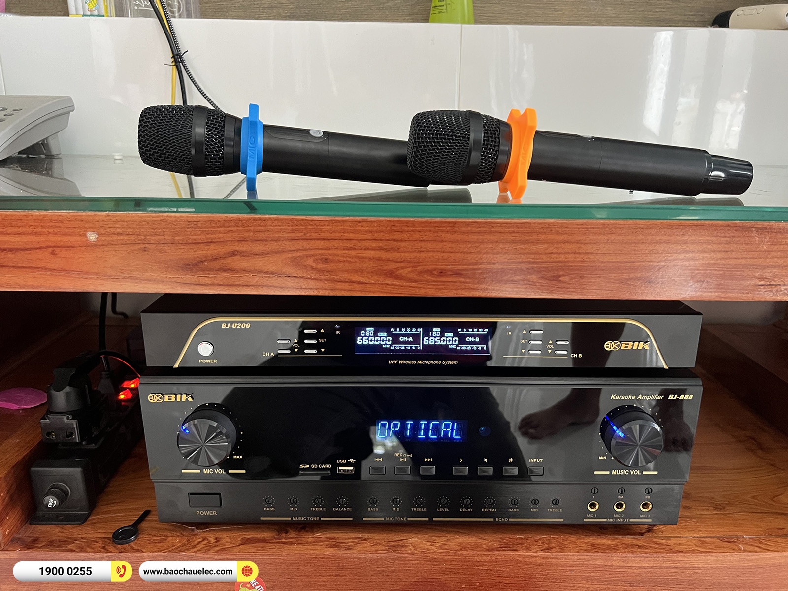 Lắp đặt d&agrave;n karaoke Domus hơn 25tr cho anh Cường tại Bến Tre