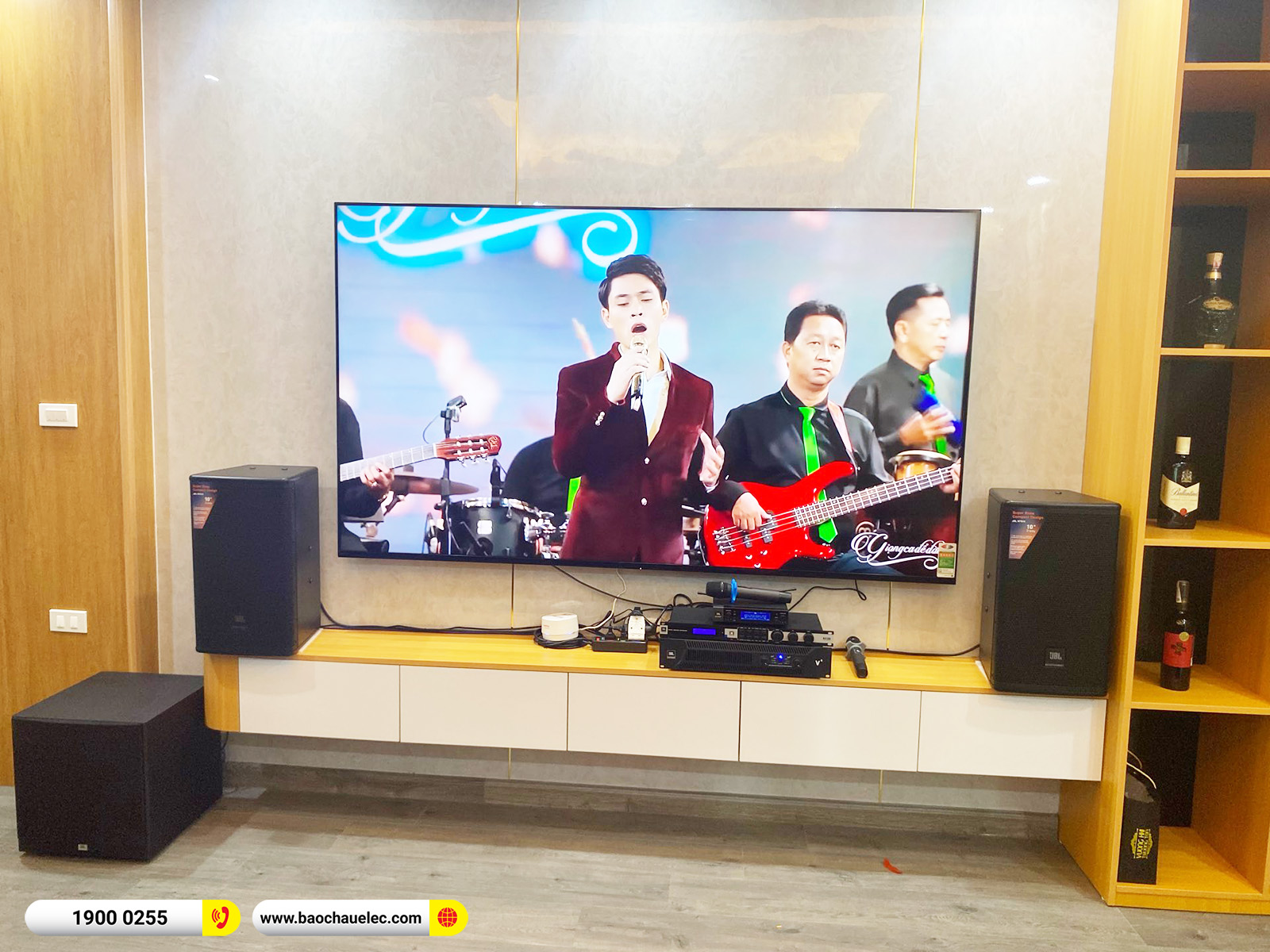 Lắp đặt dàn karaoke JBL gần 61tr cho anh Doanh tại Hà Nội (JBL MTS10, JBL V6, KX180A, JBL A120P, JBL VM200)