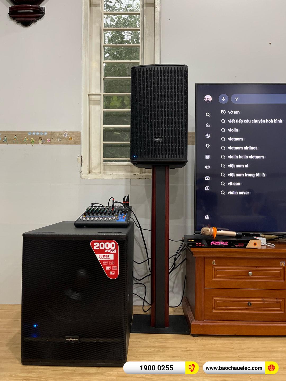 Lắp đặt d&agrave;n karaoke Audiocentet hơn 73tr cho anh Đức tại Đồng Nai 