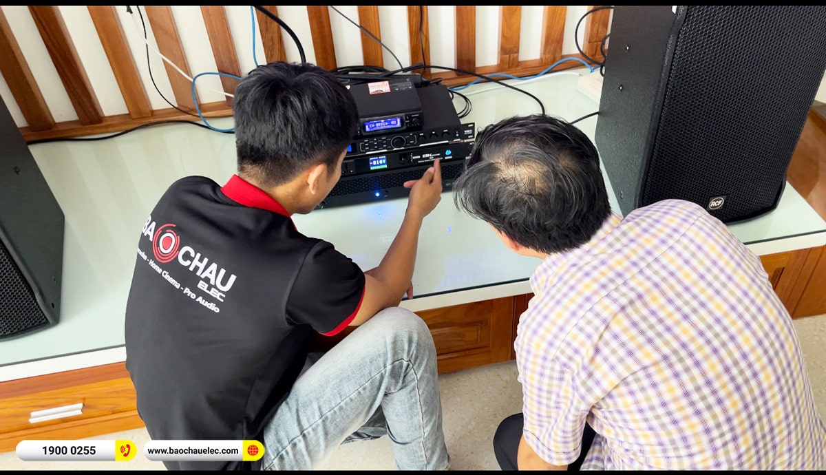 Lắp đặt dàn karaoke RCF hơn 100tr cho anh Dương tại Đồng Nai