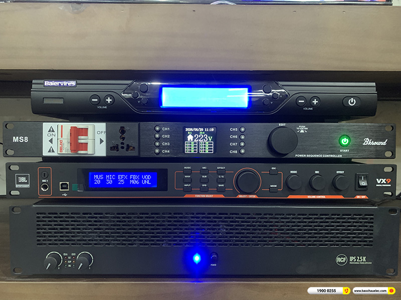 Lắp đặt d&agrave;n karaoke RCF hơn 150tr cho anh Giang tại H&agrave; Nội 