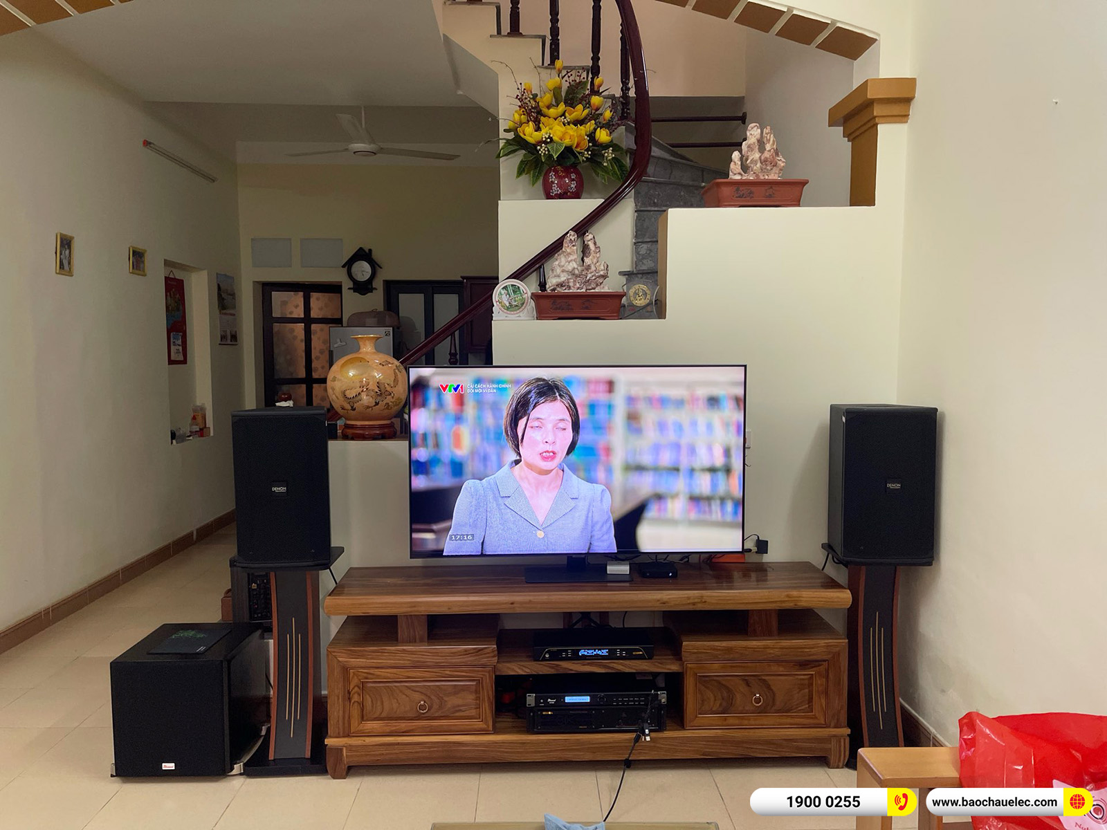 Lắp đặt d&agrave;n karaoke Denon hơn 36tr cho anh Giỏi tại H&agrave; Nội 