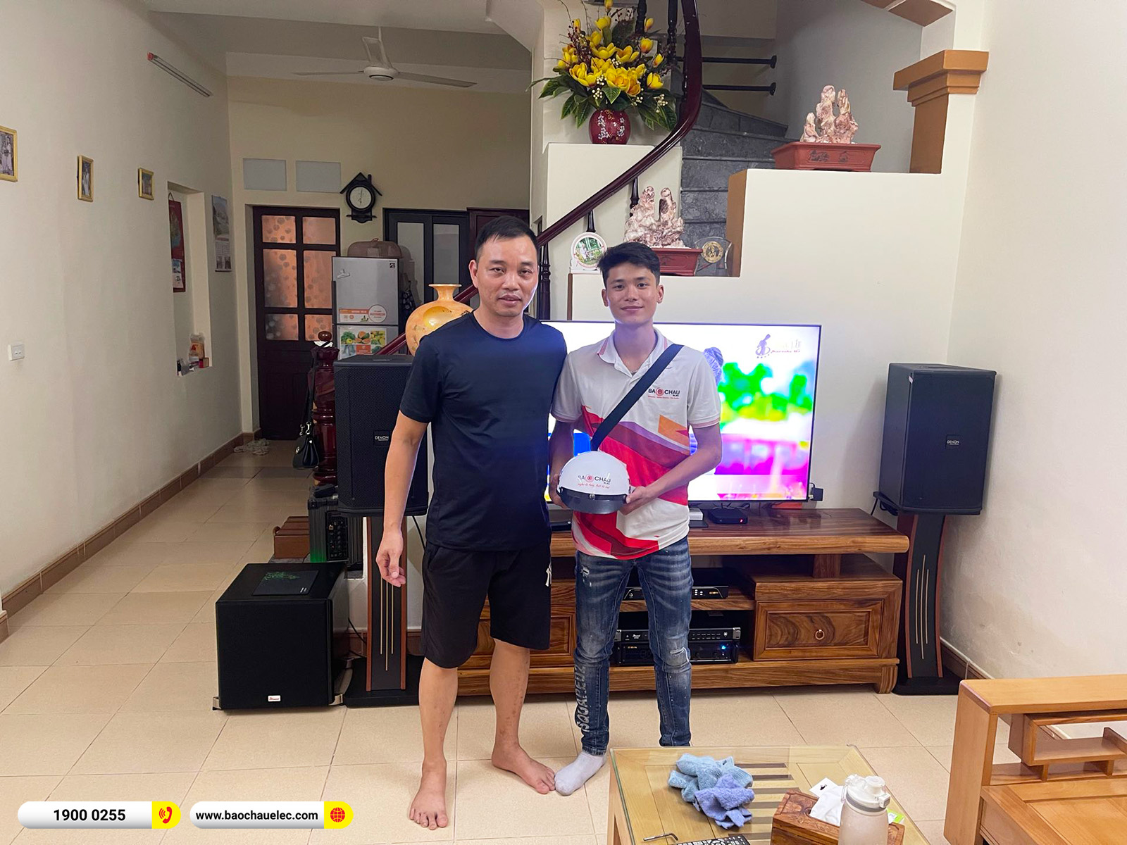 Lắp đặt d&agrave;n karaoke Denon hơn 36tr cho anh Giỏi tại H&agrave; Nội 