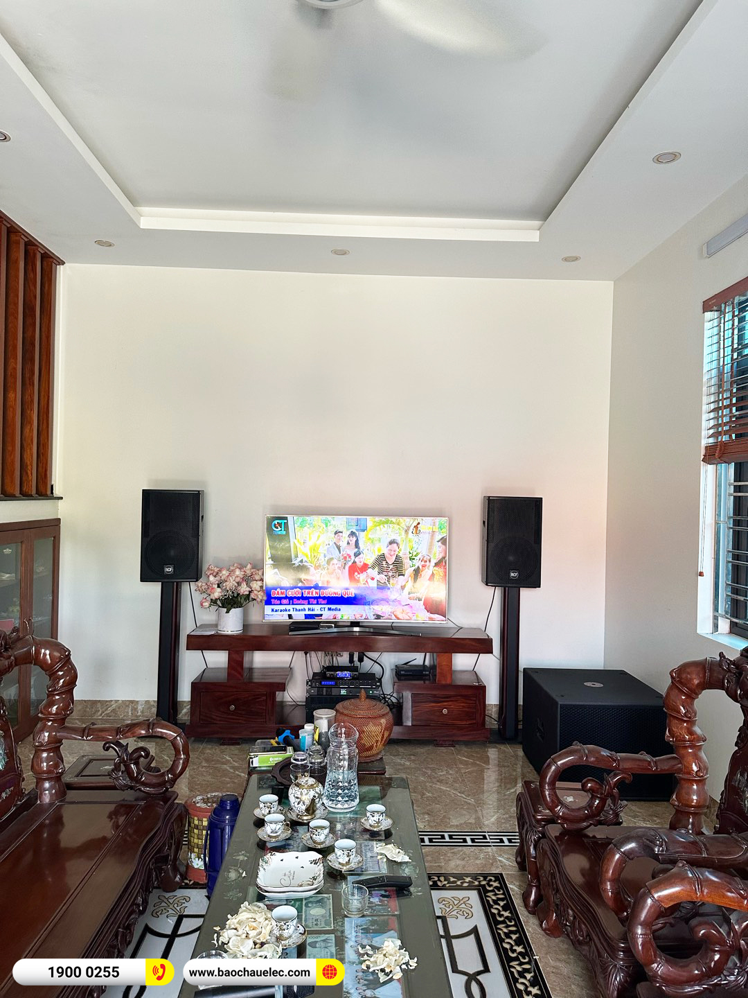 Lắp đặt d&agrave;n karaoke RCF hơn 204tr cho anh Hiến tại H&agrave; Nội