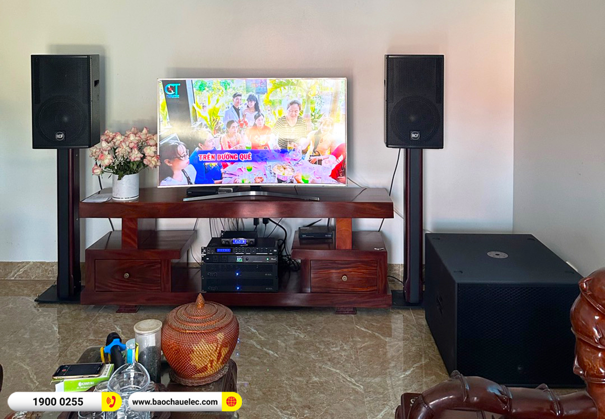 Lắp đặt d&agrave;n karaoke RCF hơn 204tr cho anh Hiến tại H&agrave; Nội