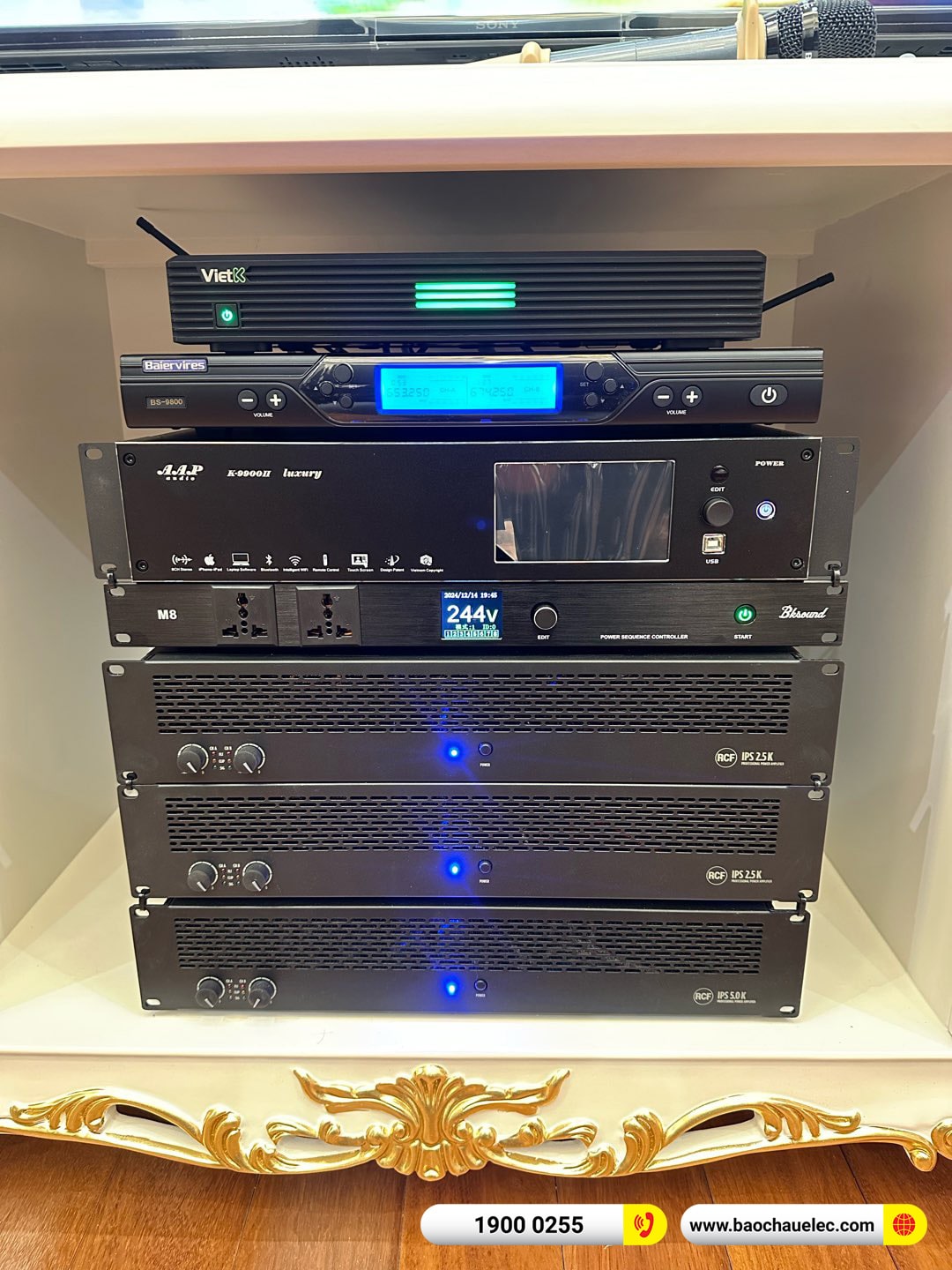 Lắp đặt d&agrave;n karaoke RCF hơn 300tr cho anh Hoa tại H&agrave; Nội 