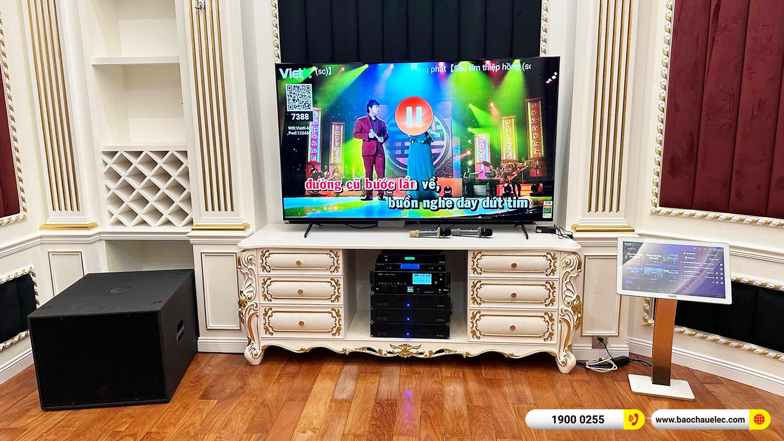 Lắp đặt d&agrave;n karaoke RCF hơn 300tr cho anh Hoa tại H&agrave; Nội 