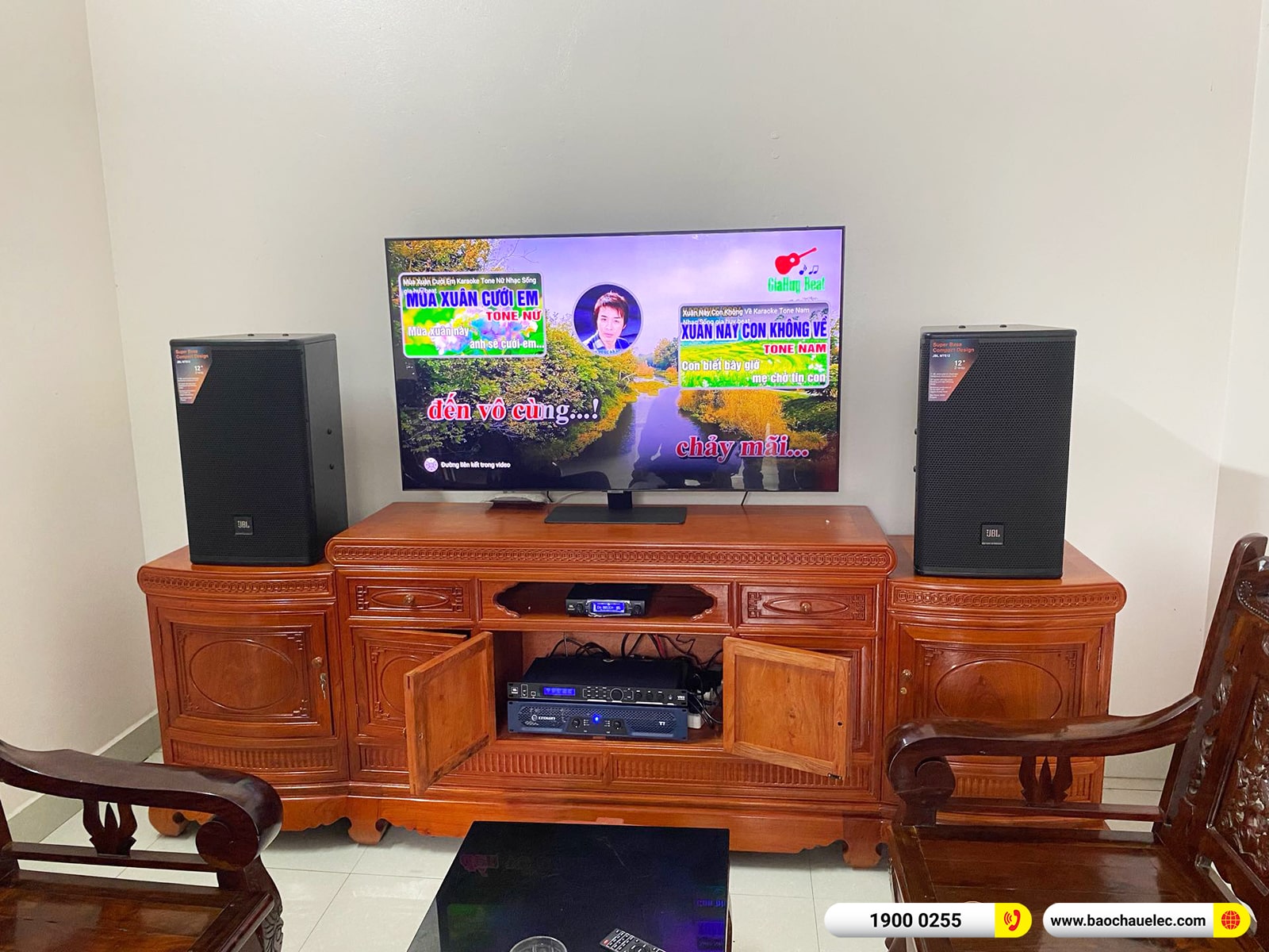 Lắp đặt d&agrave;n karaoke JBL gần 59tr cho anh Huấn tại Hải Dương (JBL MTS12, Crown T7, JBL VX8, JBL VM300)