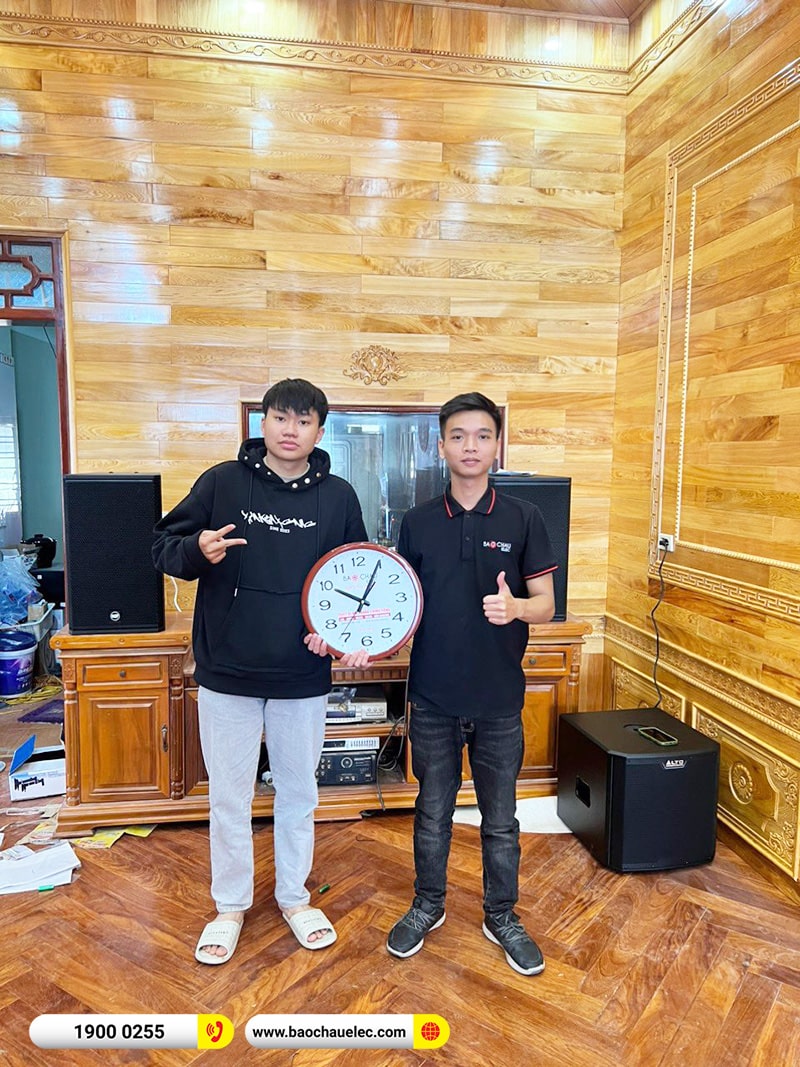 Lắp đặt dàn karaoke RCF hơn 70tr cho anh Hưng tại Bắc Giang (RCF X-MAX 12, BIK CA-J802, JBL VX8, TS12S, VM300)
