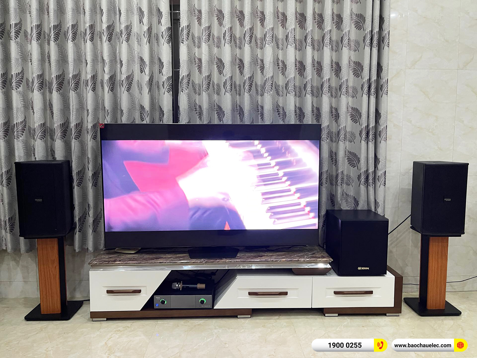 Lắp đặt dàn karaoke Denon hơn 38tr cho anh Hưng tại Bình Dương