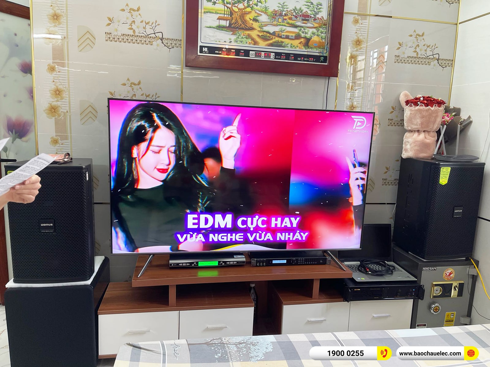 Lắp đặt d&agrave;n karaoke Domus gần 37tr cho anh H&ugrave;ng tại H&agrave; Nội