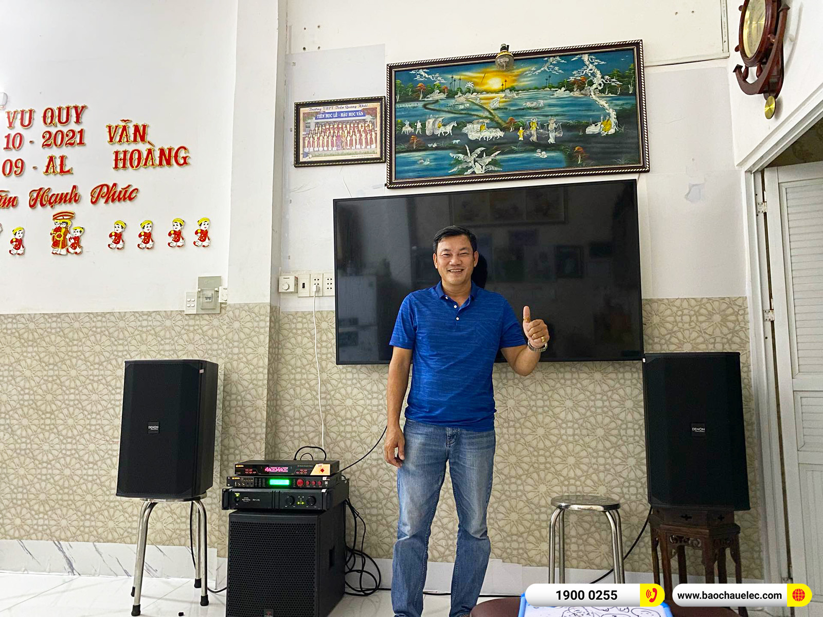 Lắp đặt d&agrave;n karaoke Denon gần 72tr cho anh Hưng tại TPHCM