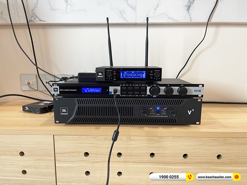 Lắp đặt d&agrave;n karaoke JBL hơn 59tr cho anh Kh&aacute;nh tại H&agrave; Nội (JBL CV1270, JBL V8, KX180A, JBL VM200)