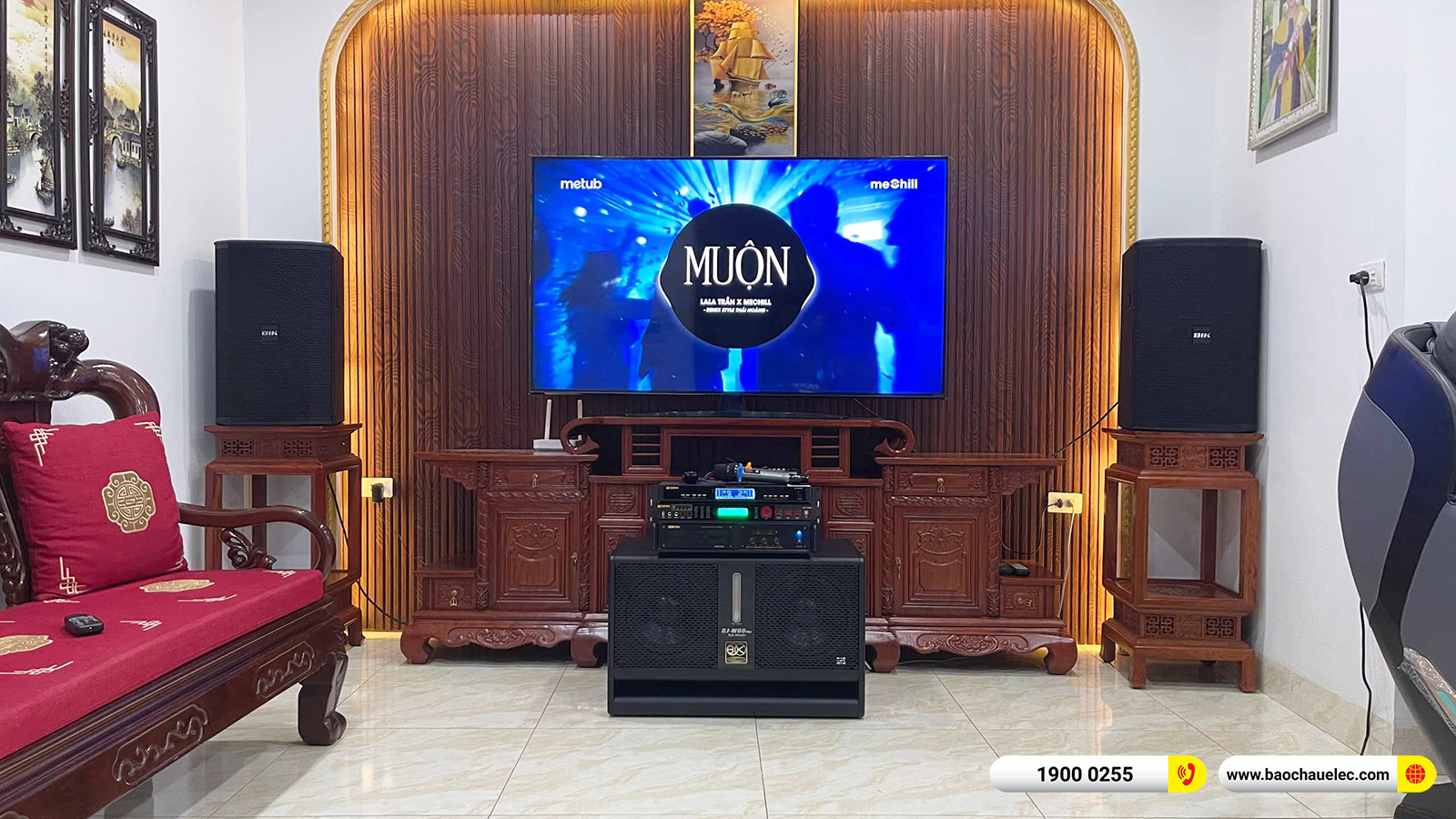 Lắp đặt d&agrave;n karaoke BIK hơn 46tr cho anh Lương tại H&agrave; Nội 