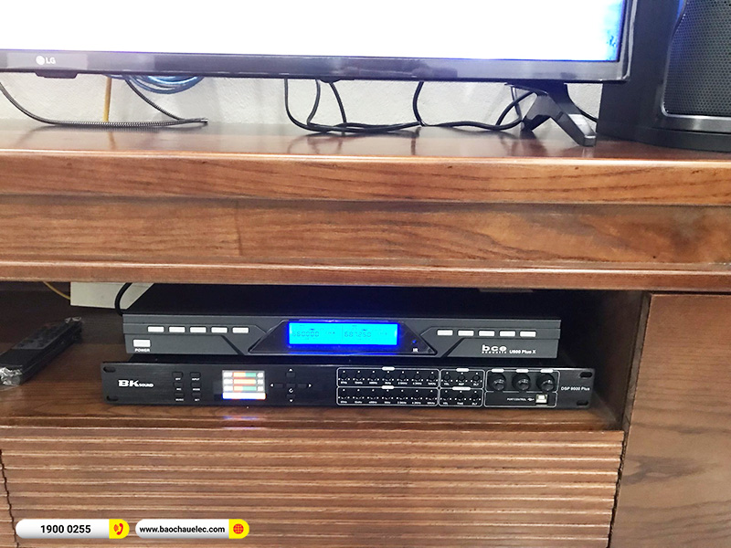 Lắp đặt d&agrave;n karaoke JBL gần 20tr cho anh Lưu tại H&agrave; Nam (RM210, DSP-9000 Plus, SW212, U900 Plus X)