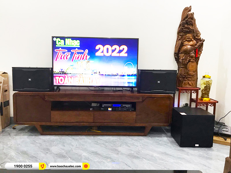 Lắp đặt d&agrave;n karaoke JBL gần 20tr cho anh Lưu tại H&agrave; Nam (RM210, DSP-9000 Plus, SW212, U900 Plus X)