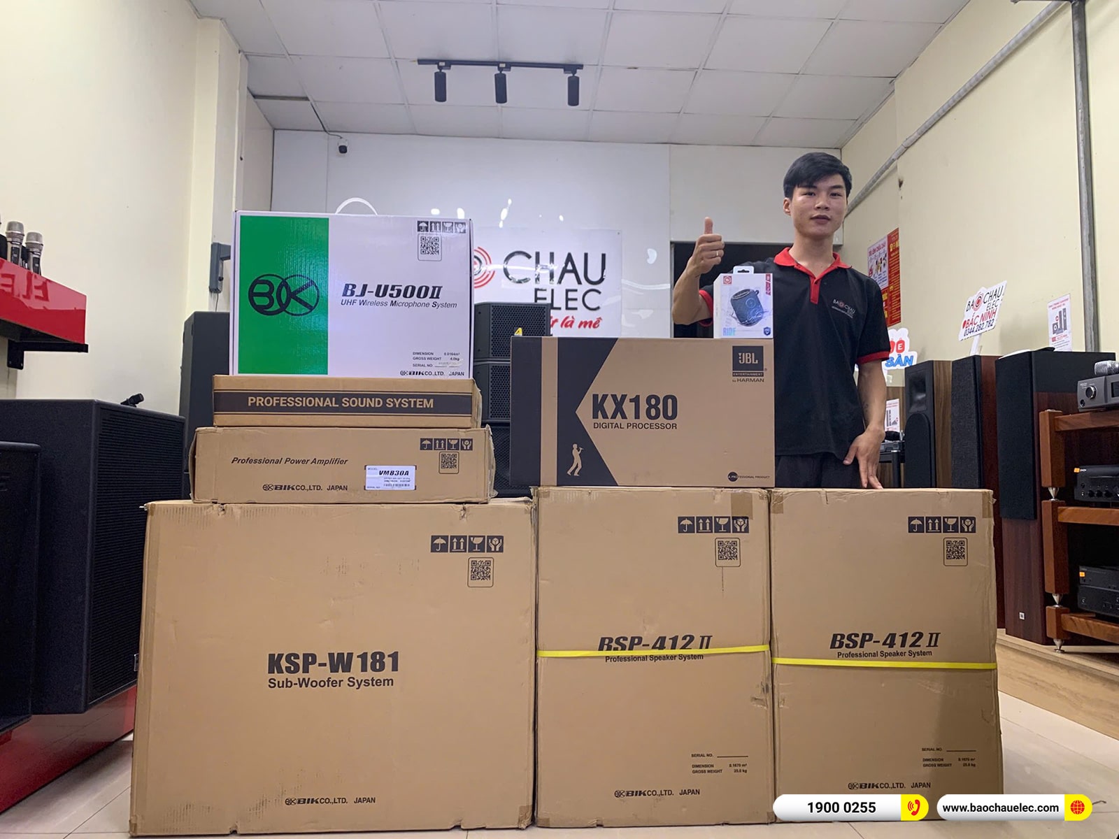 Lắp đặt d&agrave;n karaoke BIK hơn 56tr cho anh Mạnh tại Bắc Giang