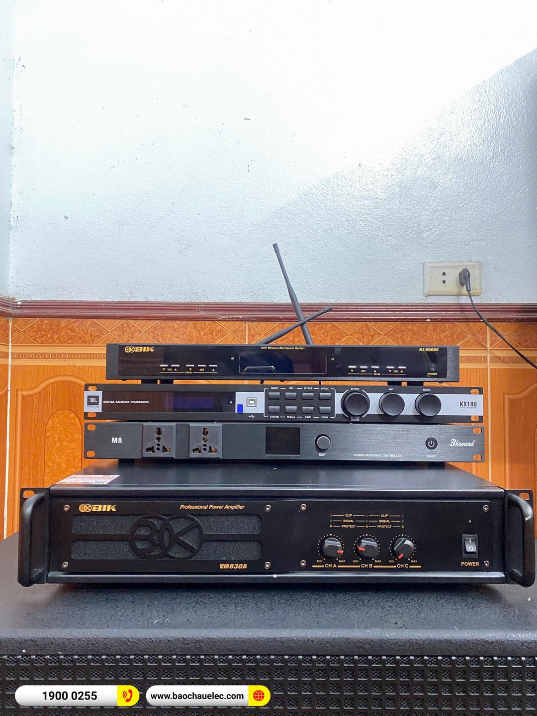 Lắp đặt d&agrave;n karaoke BIK hơn 56tr cho anh Mạnh tại Bắc Giang