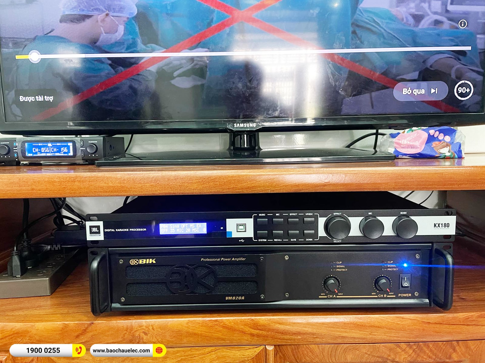 Lắp đặt d&agrave;n karaoke BMB hơn 58tr cho anh Mạnh tại Đồng Nai (BMB 1212SE, VM820A, KX180A, SW815, VM300)