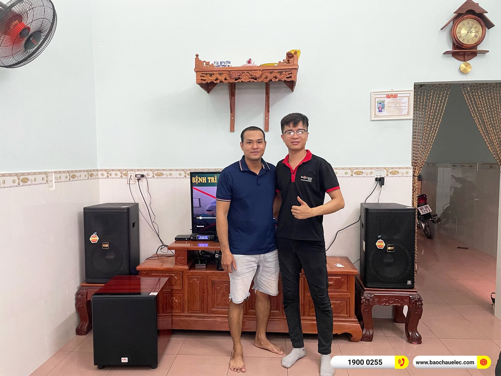 Lắp đặt d&agrave;n karaoke BMB hơn 58tr cho anh Mạnh tại Đồng Nai (BMB 1212SE, VM820A, KX180A, SW815, VM300)