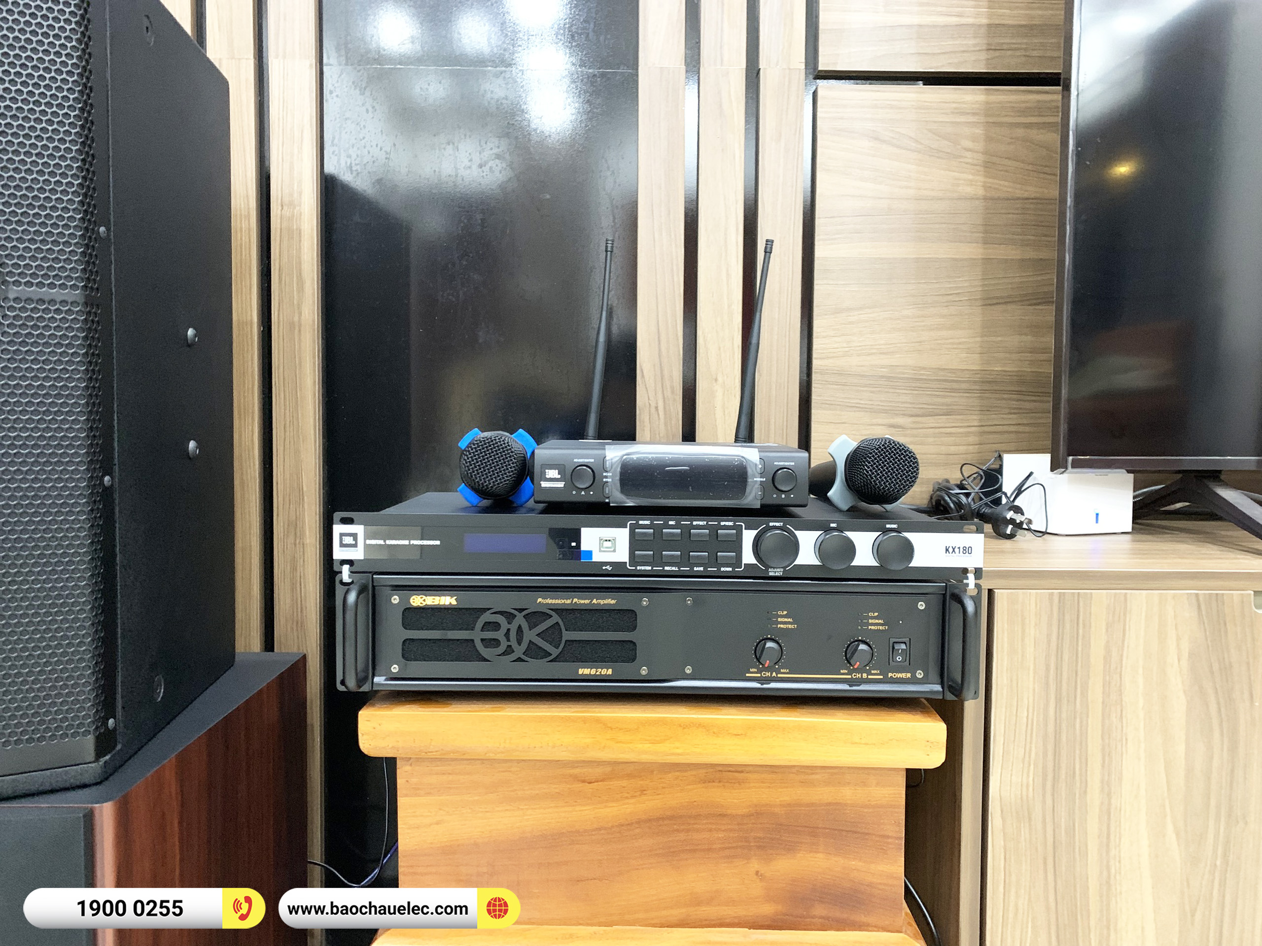 Lắp đặt d&agrave;n karaoke JBL hơn 59tr cho anh Minh tại Ph&uacute; Thọ (JBL XS12, VM620A, KX180A, JBL A120P, JBL VM300)