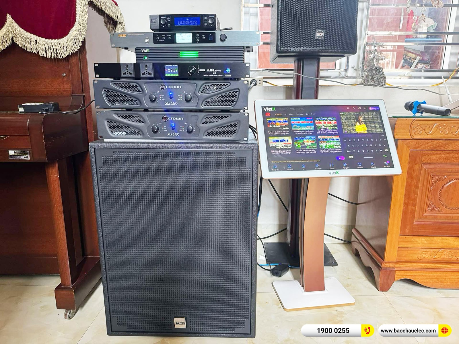 Lắp đặt d&agrave;n karaoke RCF gần 149tr cho anh Minh tại Quảng Ninh
