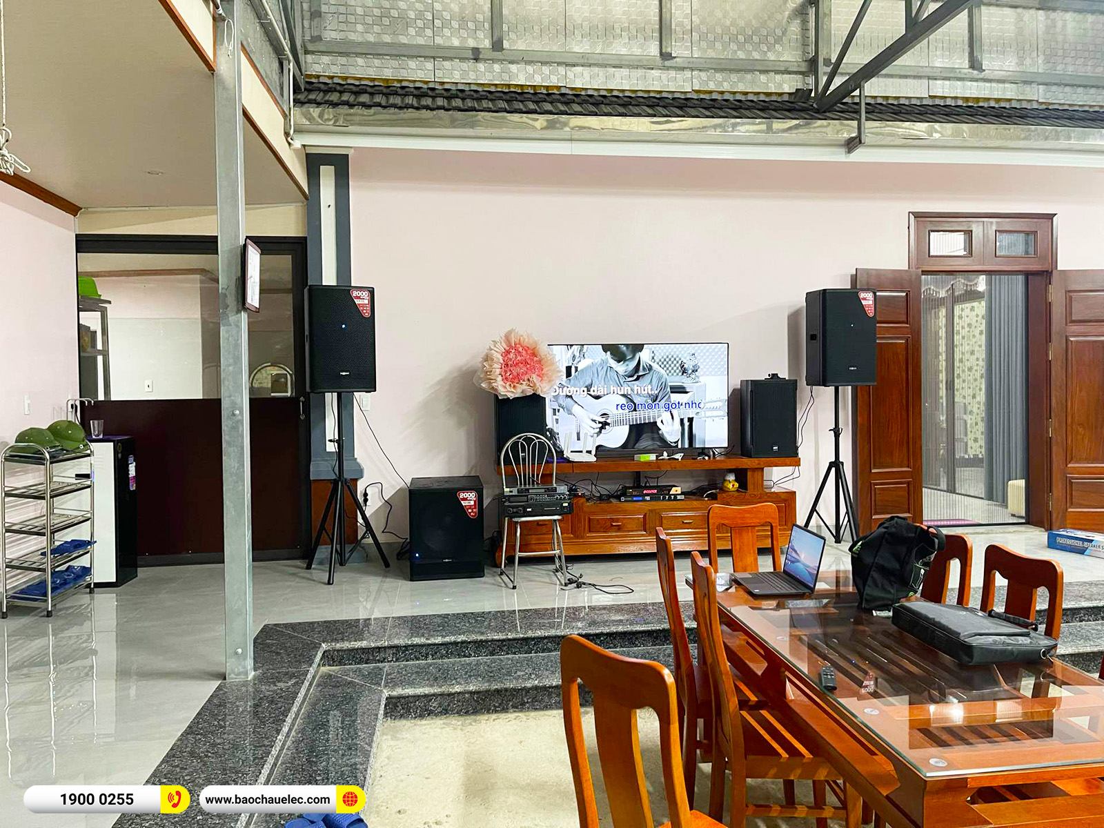 Lắp đặt d&agrave;n karaoke Audiocenter cho anh Nguyện tại Hải Dương
