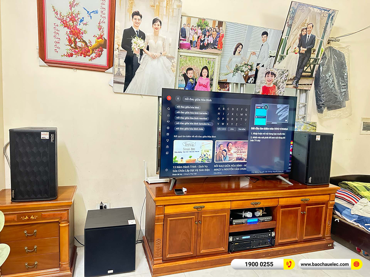 Lắp đặt d&agrave;n karaoke Denon hơn 32tr cho anh Phương tại H&agrave; Nội