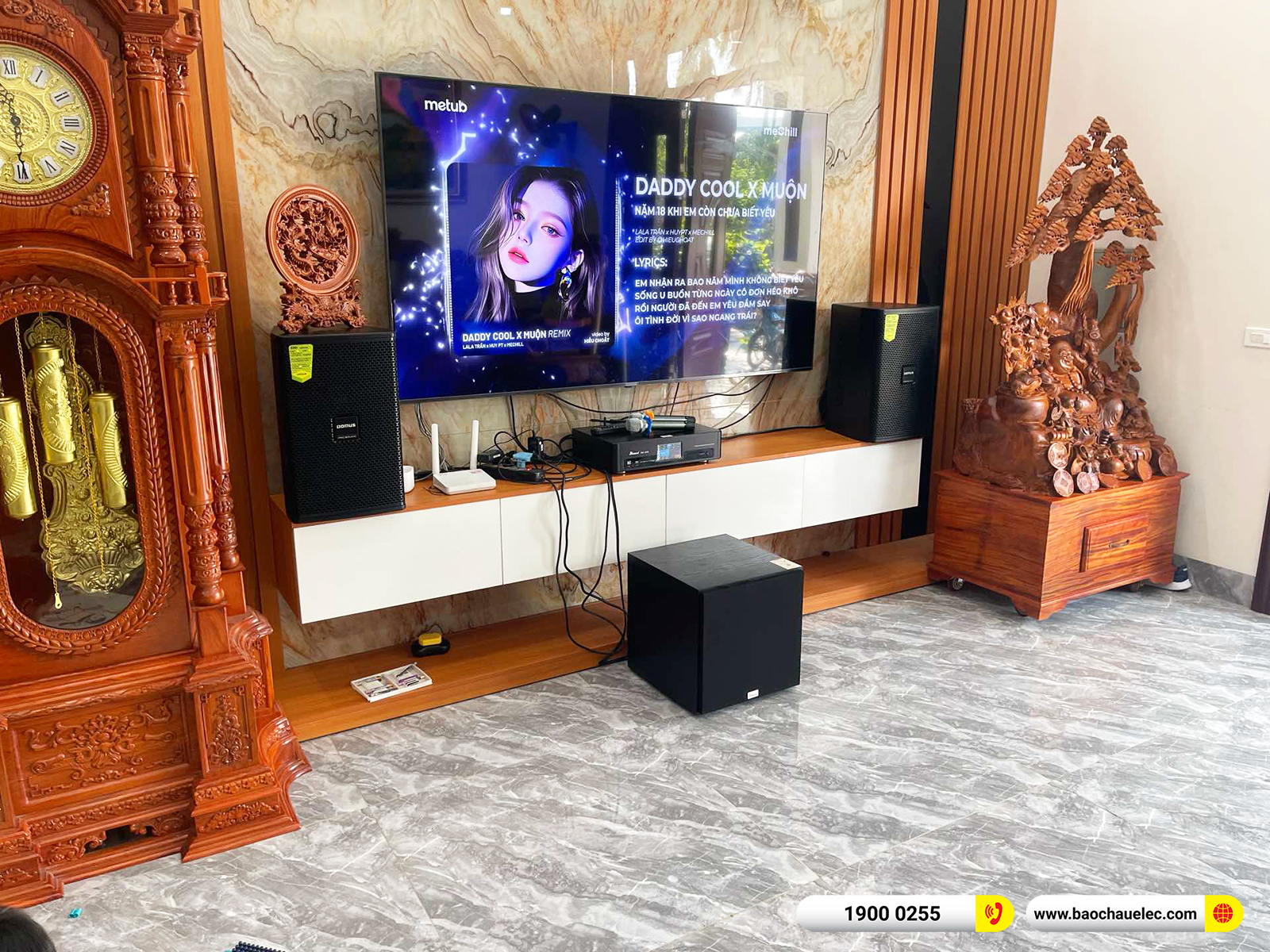 Lắp đặt d&agrave;n karaoke Domus hơn 22tr cho anh Thắng tại H&agrave; Nội