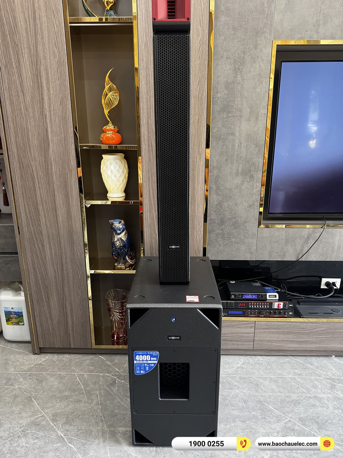 Lắp đặt d&agrave;n karaoke di động Audiocenrer hơn 80tr cho anh Thắng tại H&agrave; Nội