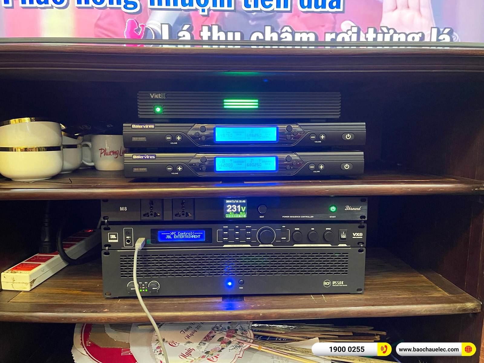 Lắp đặt d&agrave;n karaoke RCF hơn 205tr cho anh Thanh tại H&agrave; Nội 