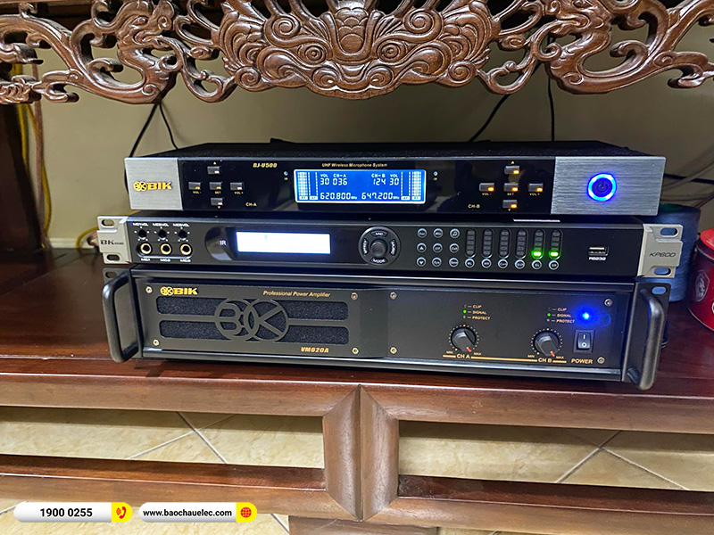 Lắp đặt d&agrave;n karaoke BIK hơn 24tr cho anh T&iacute;nh tại H&agrave; Nội (BIK BS-998X, VM620A, KP600, BIK BJ-U500)