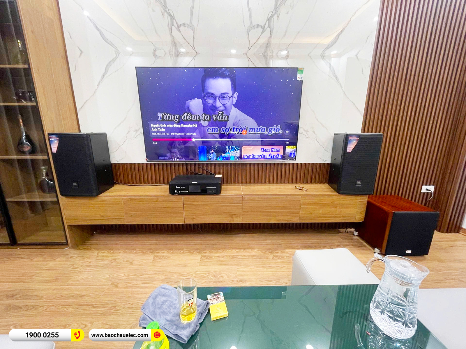 Lắp đặt d&agrave;n karaoke JBL khoảng 38tr cho anh T&uacute; tại H&agrave; Nội 