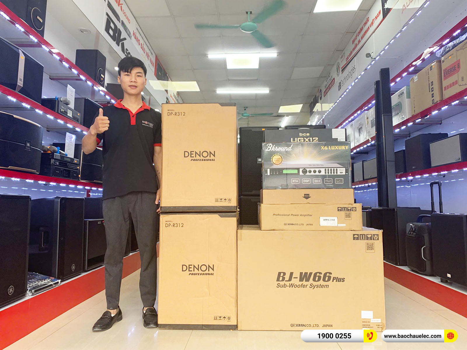 Lắp đặt d&agrave;n karaoke Denon hơn 47tr cho anh Tuấn tại Bắc Ninh 