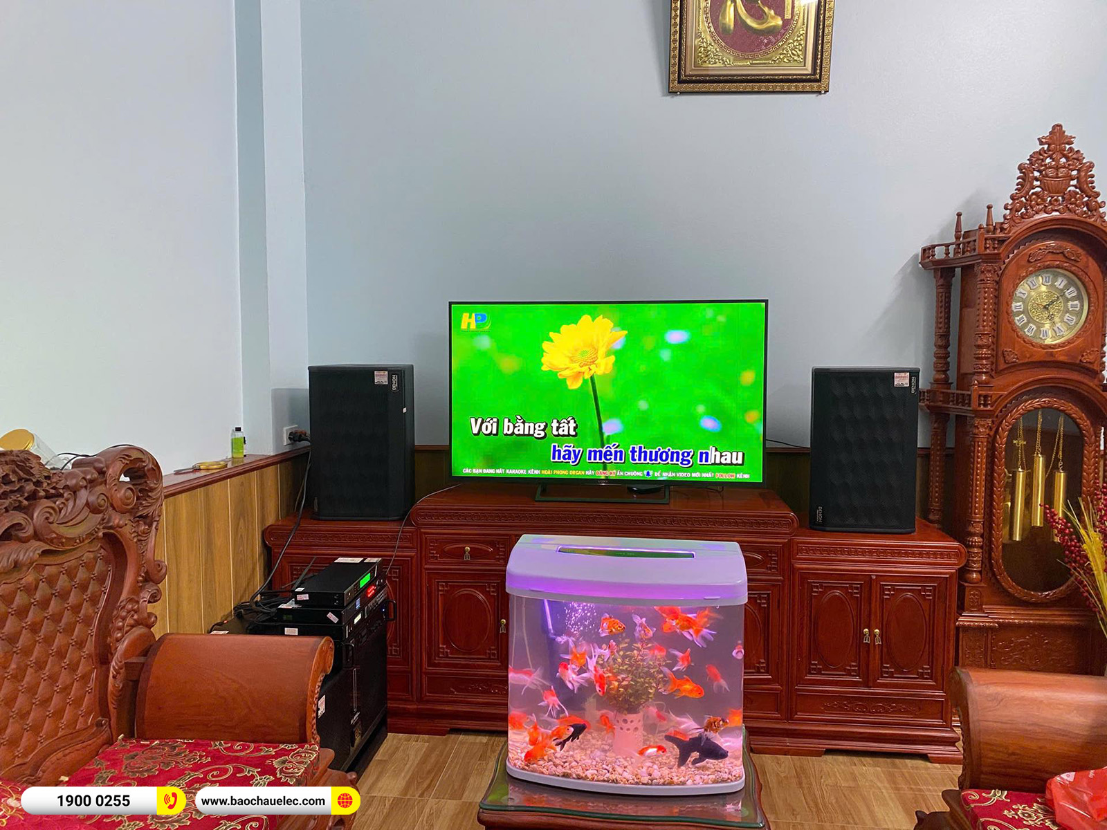 Lắp đặt d&agrave;n karaoke Denon hơn 47tr cho anh Tuấn tại Bắc Ninh 