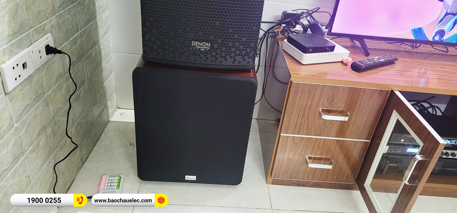 Lắp đặt d&agrave;n karaoke Denon hơn 35tr cho anh Tu&acirc;n tại H&agrave; Nội 
