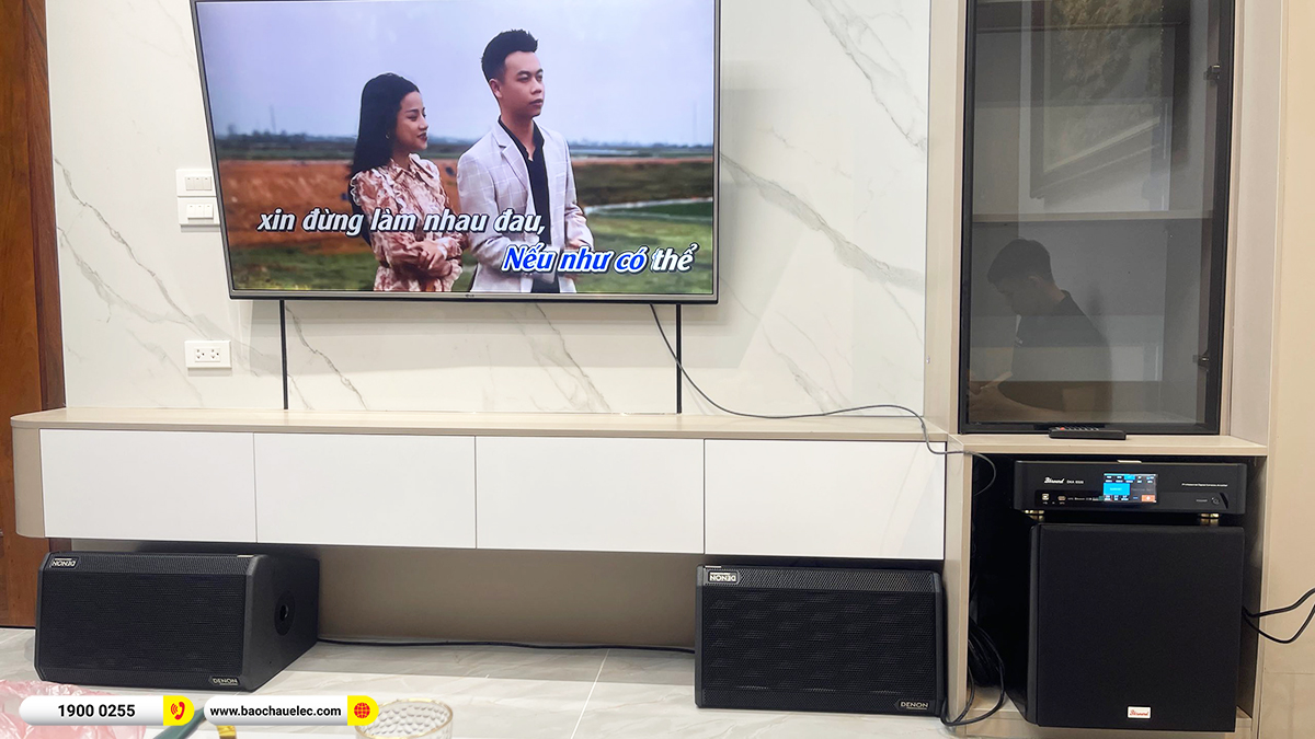 Lắp đặt d&agrave;n karaoke Denon hơn 28tr cho anh T&ugrave;ng tại H&agrave; Nội 