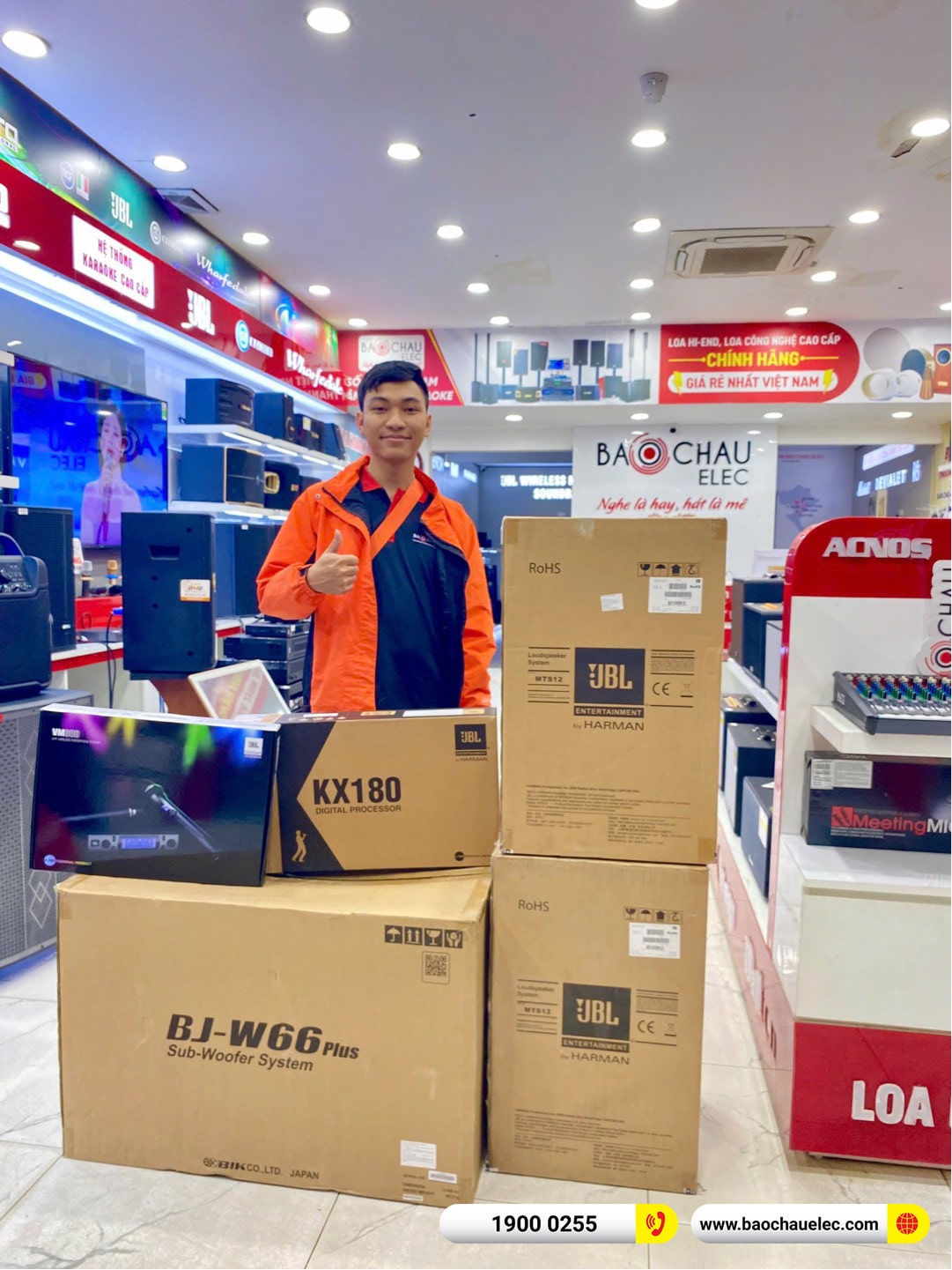 Lắp đặt d&agrave;n karaoke JBL hơn 61tr cho anh Việt tại H&agrave; Nội