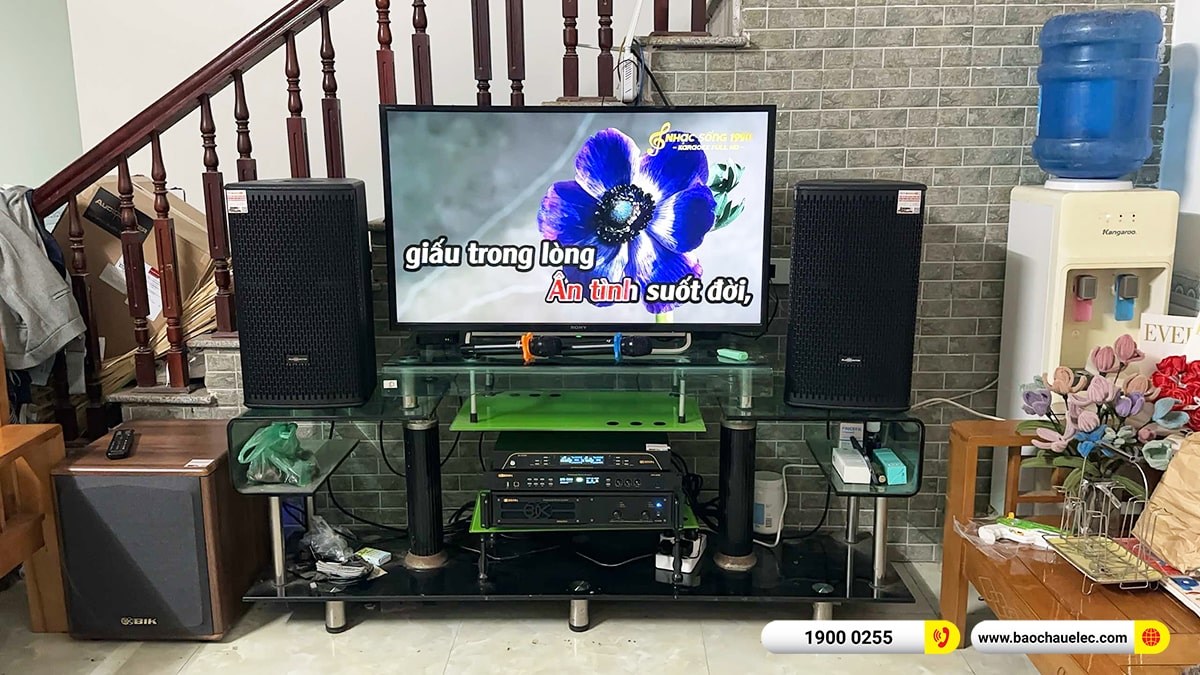 Lắp đặt d&agrave;n karaoke Audiocenter cho anh Hinh tại H&agrave; Nội