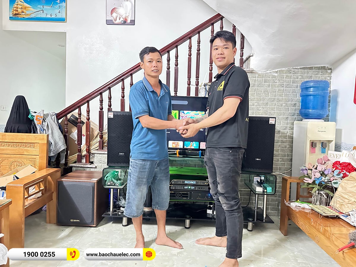 Lắp đặt d&agrave;n karaoke Audiocenter cho anh Hinh tại H&agrave; Nội