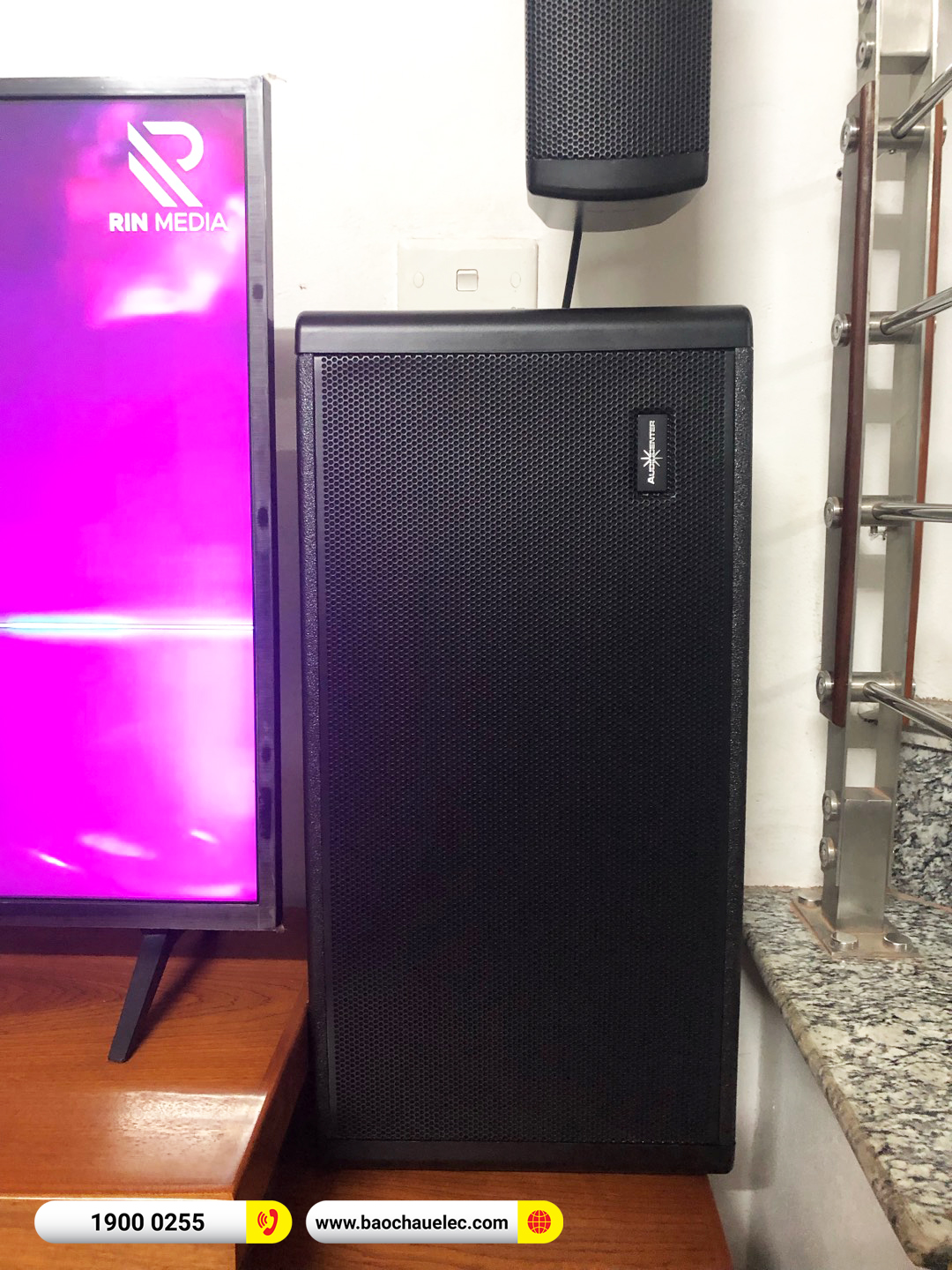 Lắp đặt d&agrave;n karaoke gắn tường Audiocenter cho anh Khu&ecirc; tại H&agrave; Nội