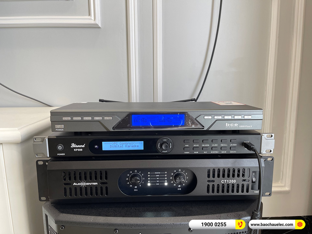 Lắp đặt d&agrave;n karaoke Audiocenter cho anh Quốc tại H&agrave; Nội