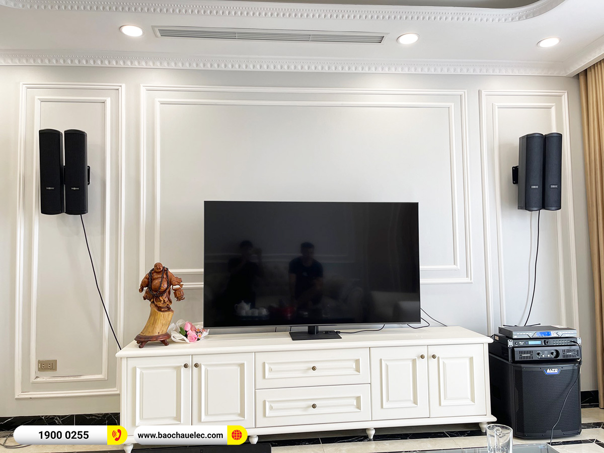 Lắp đặt d&agrave;n karaoke Audiocenter cho anh Quốc tại H&agrave; Nội