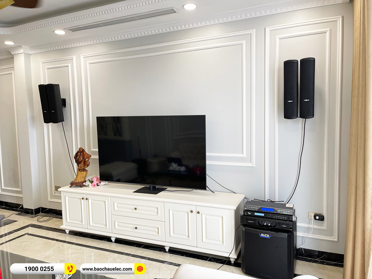 Lắp đặt d&agrave;n karaoke Audiocenter cho anh Quốc tại H&agrave; Nội