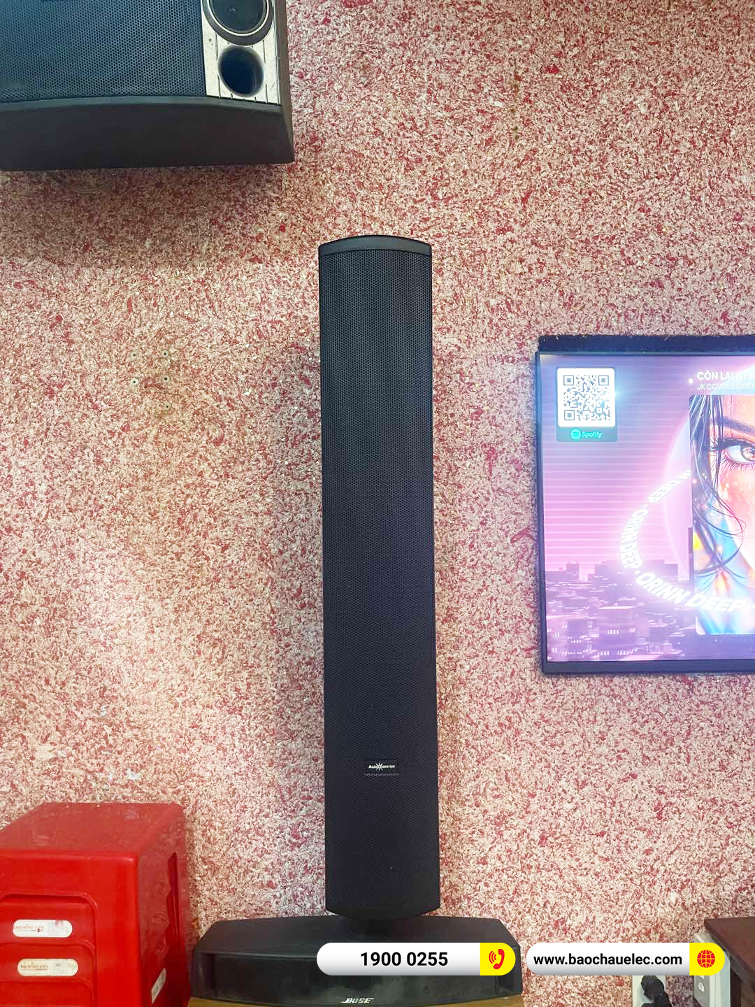 Lắp đặt d&agrave;n karaoke gắn tường Audiocenter cho anh T&acirc;n tại Đồng Nai