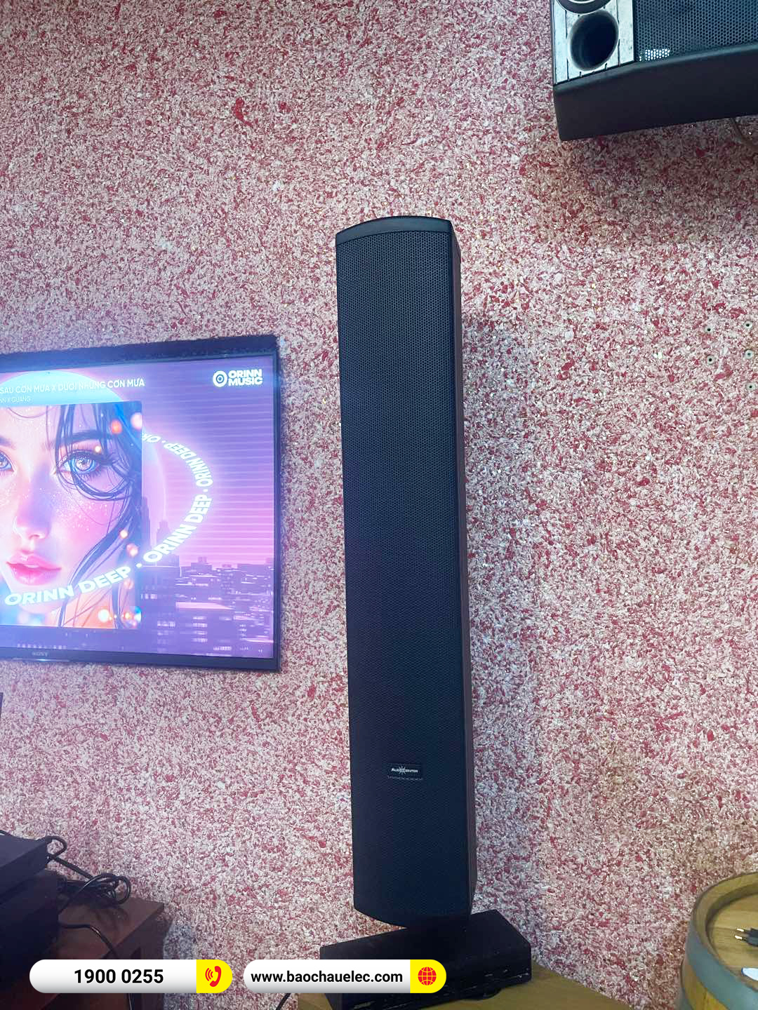 Lắp đặt d&agrave;n karaoke gắn tường Audiocenter cho anh T&acirc;n tại Đồng Nai