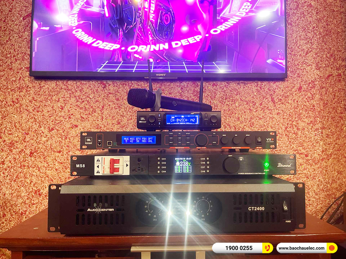 Lắp đặt d&agrave;n karaoke gắn tường Audiocenter cho anh T&acirc;n tại Đồng Nai