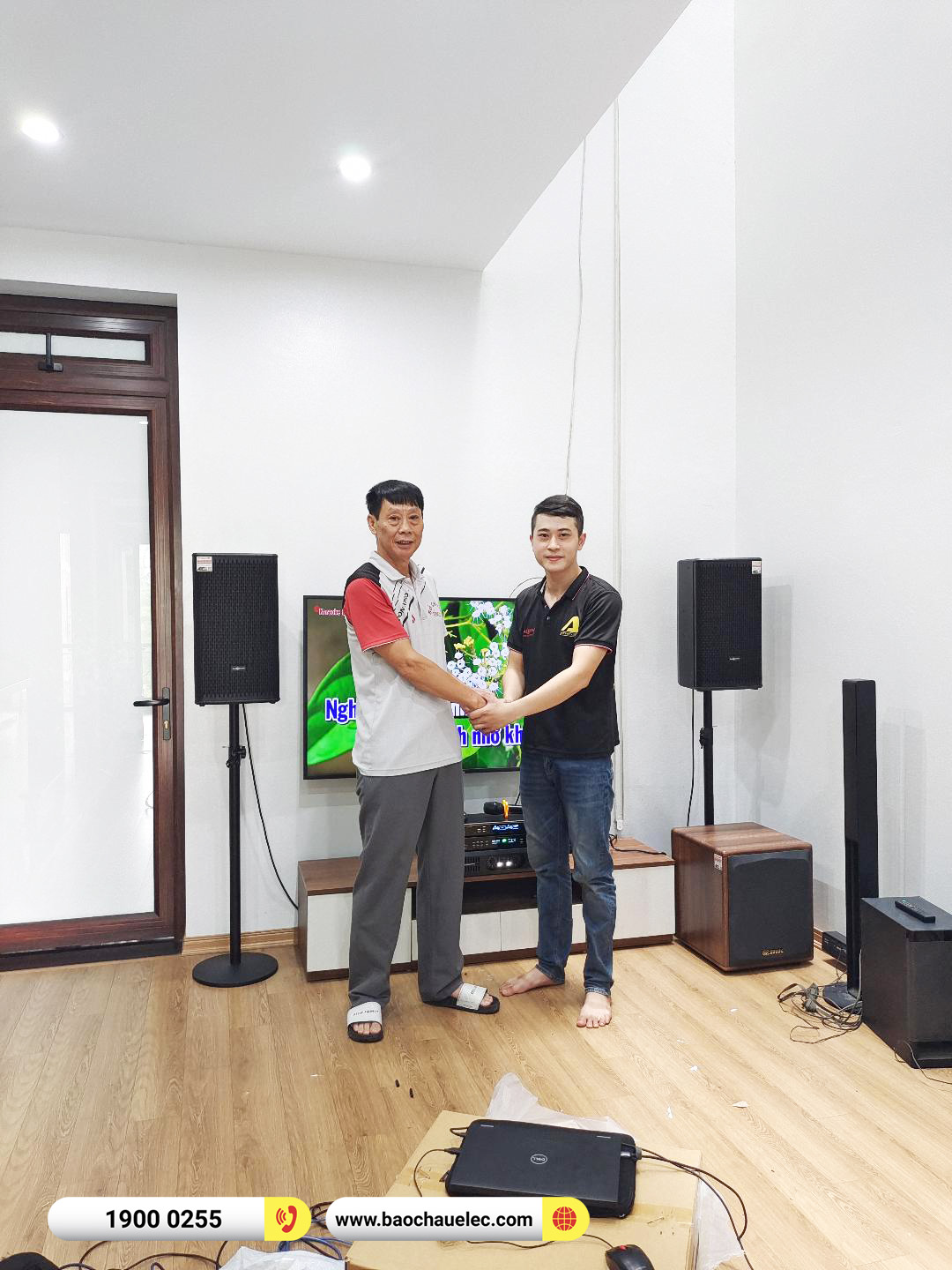 Lắp đặt d&agrave;n karaoke Audiocenter cho anh T&uacute; tại Th&aacute;i Nguy&ecirc;n 