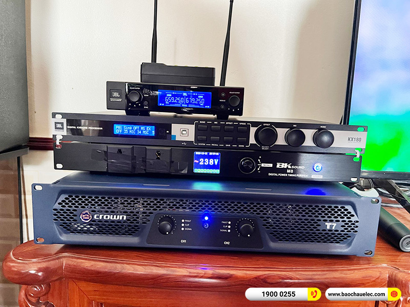 Lắp đặt d&agrave;n karaoke JBL gần 70tr cho b&aacute;c Sức tại Bắc Giang (JBL CV1270, Crown T7, KX180A, R121SW, JBL VM200,&hellip;)